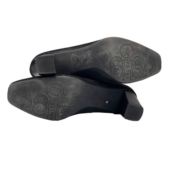 PETER KAISER like new*Wide fit*Embossed Leather Office Bloc Heel Classic Pump 36 - Picture 8 of 8